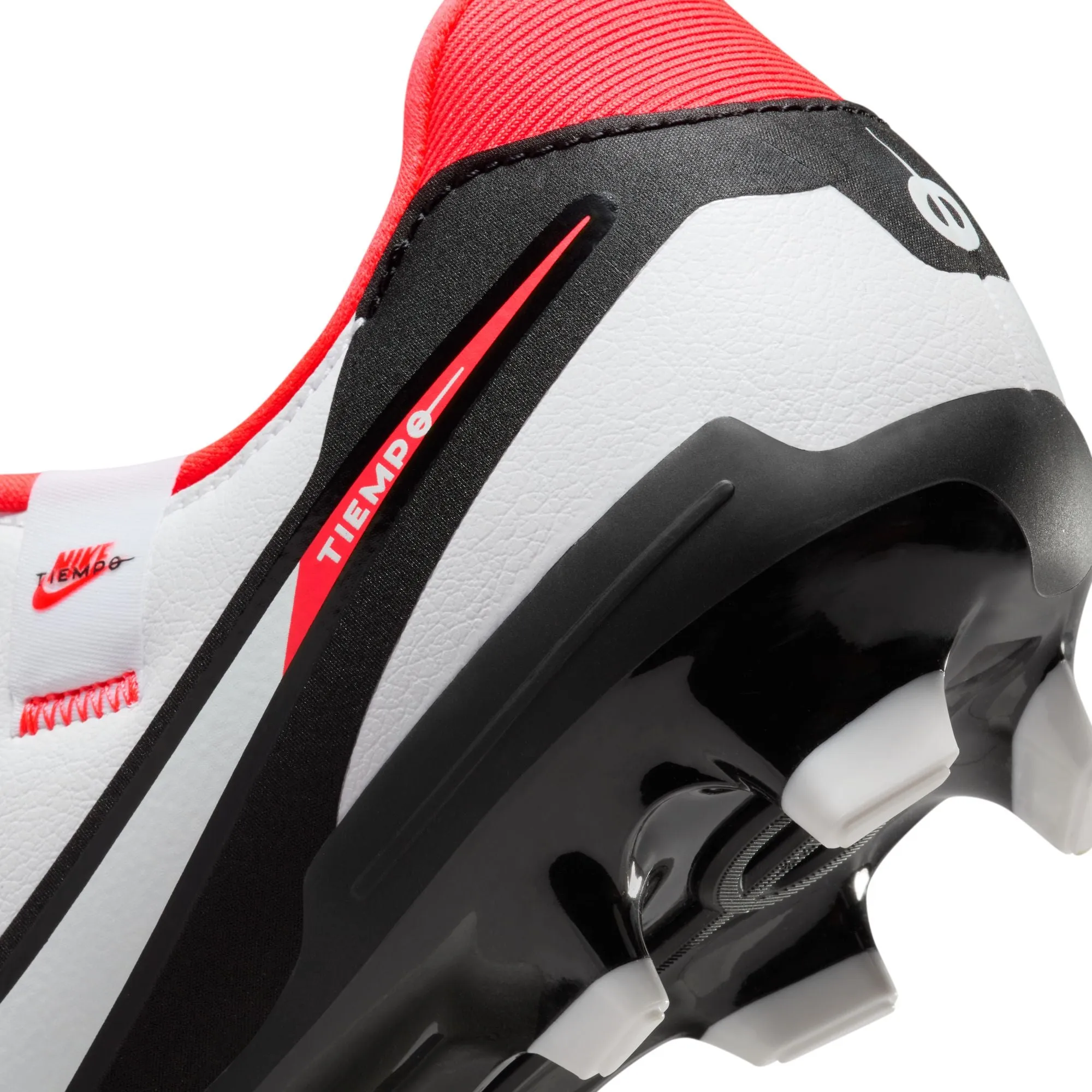Nike Tiempo Legend 10 Academy FG/MG Soccer Cleat - White/Black/Bright Crimson