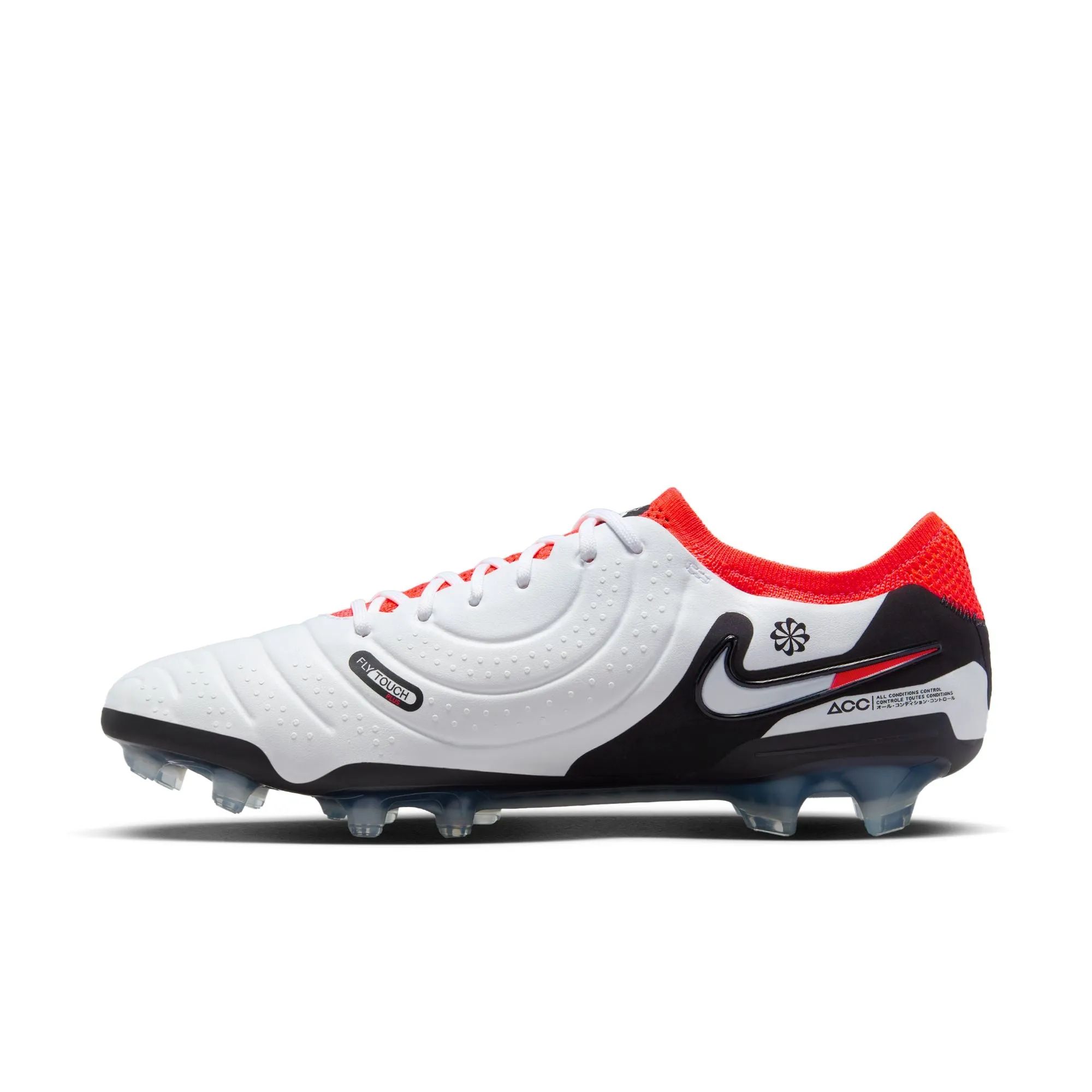 Nike Tiempo Legend 10 Elite FG Firm Ground Soccer Cleat - White/Black/Bright Crimson