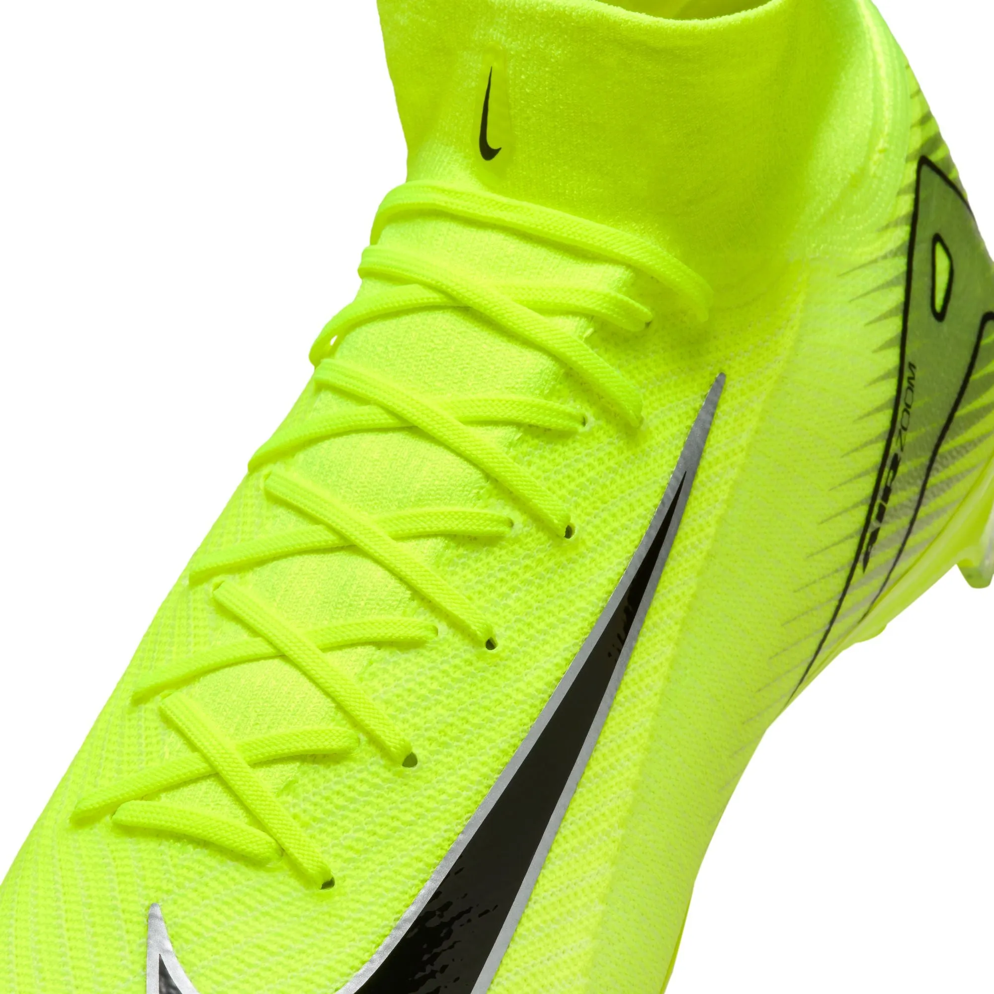 Nike Zoom Superfly 10 Pro FG/MG Firm Ground Soccer Shoes - Metallic Silver/Volt Black