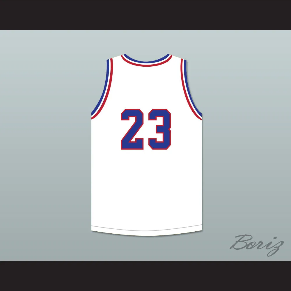 Noah Greggory 23 Will Foster High School Patriots White Basketball Jersey The Red Sneakers