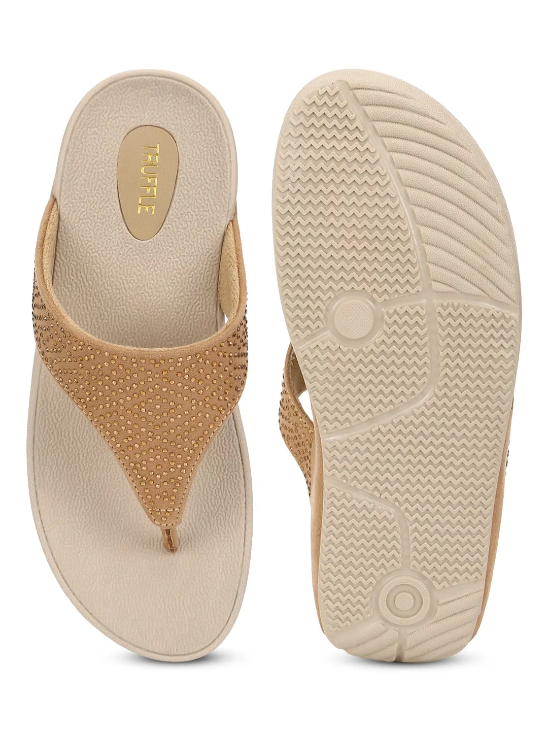 Nude Suede Comfort Flats (TC-CD-905-NUD)