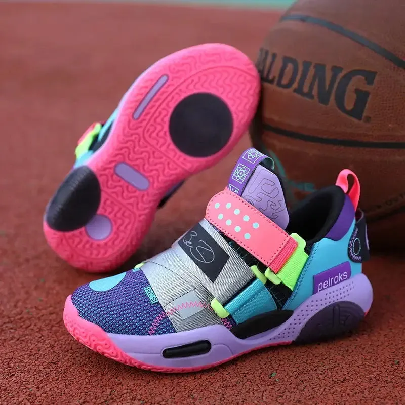 OleOle New Unisex Kids Basketball Shoes - Non-slip Lightweight Outdoor Sneakers (3 years )