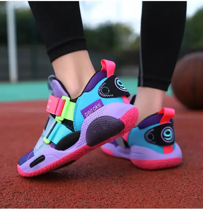 OleOle New Unisex Kids Basketball Shoes - Non-slip Lightweight Outdoor Sneakers (3 years )