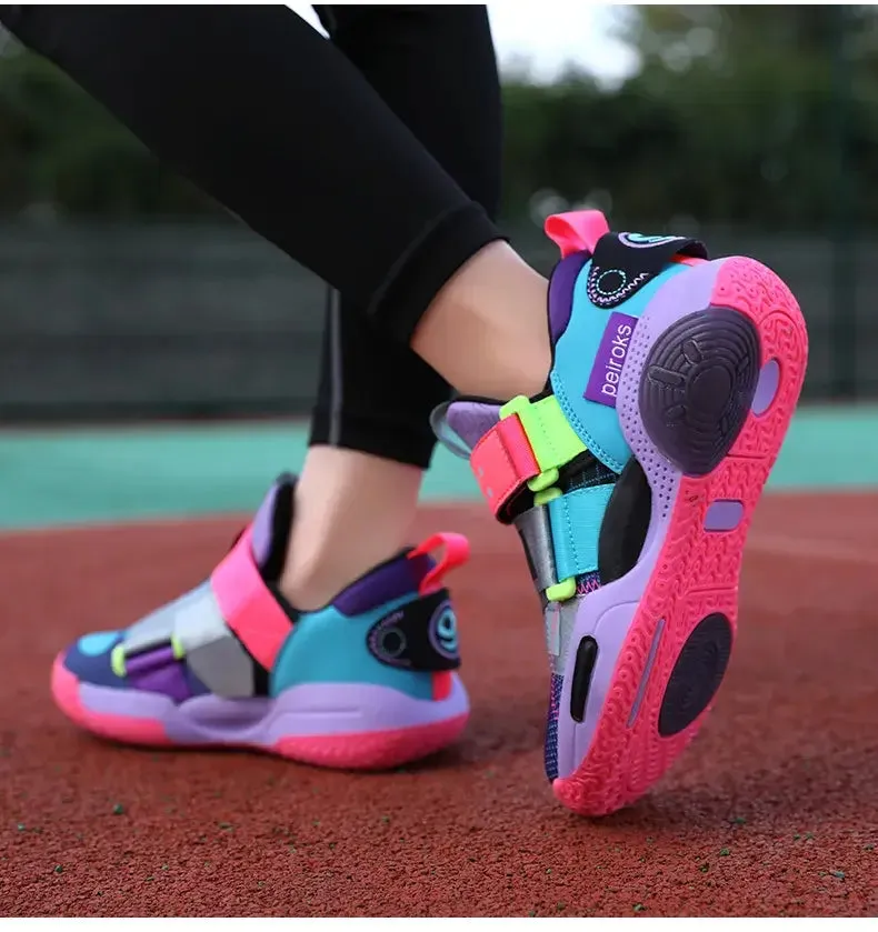 OleOle New Unisex Kids Basketball Shoes - Non-slip Lightweight Outdoor Sneakers (3 years )