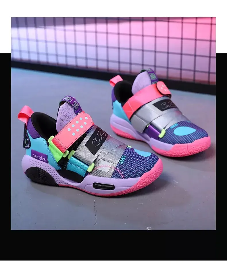 OleOle New Unisex Kids Basketball Shoes - Non-slip Lightweight Outdoor Sneakers (3 years )