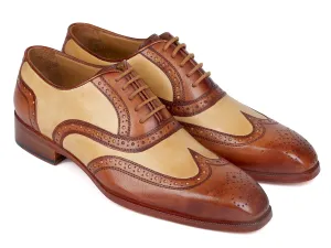 Paul Parkman Dual Tone Oxfords in Brown & Beige