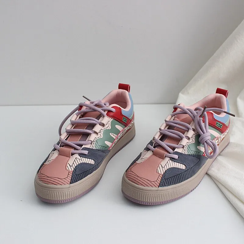 Platform Shoes Women Casual Sneakers Woman Flats Sports Designer Sneakers Women Shoes Woman Tennis Female Basket Girls Shoe New
