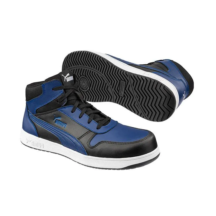 Puma Blue/Black Frontcourt Mid Fibreglass Toe Cap Lace Up Safety Shoe (630077) (Pre Order)