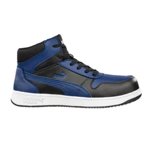 Puma Blue/Black Frontcourt Mid Fibreglass Toe Cap Lace Up Safety Shoe (630077) (Pre Order)