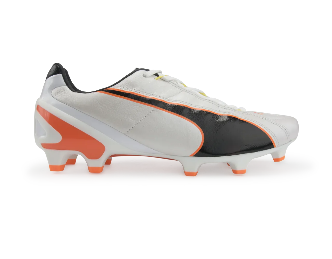 PUMA Men's King II EF  FG Cleats White/Black/Flou Orange