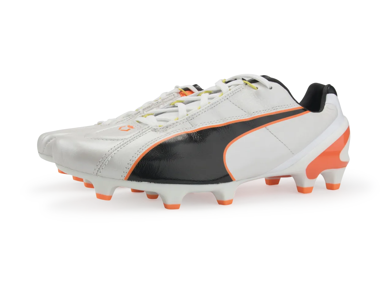 PUMA Men's King II EF  FG Cleats White/Black/Flou Orange