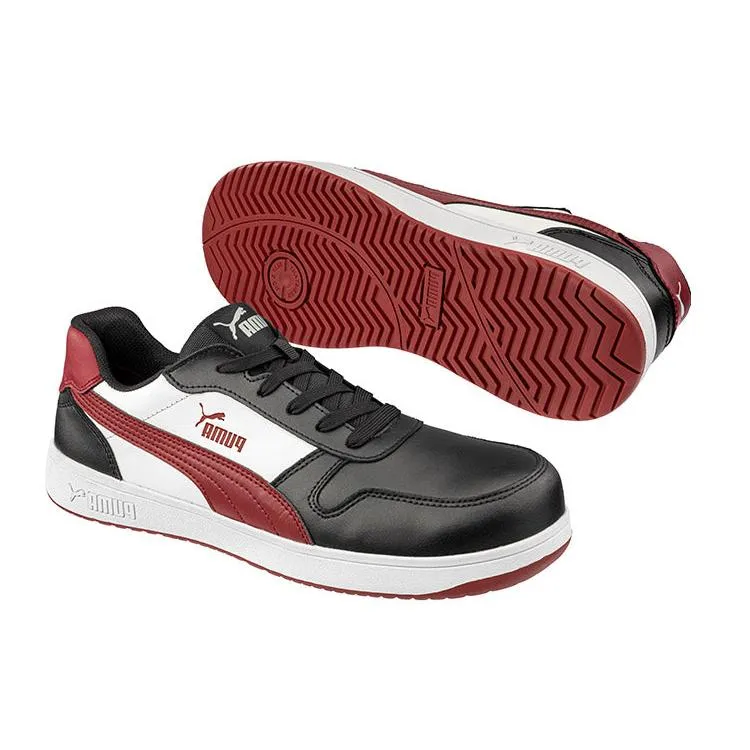 Puma Red/Black Frontcourt Low Fibreglass Toe Cap Lace Up Safety Shoe (640207) (Pre Order)