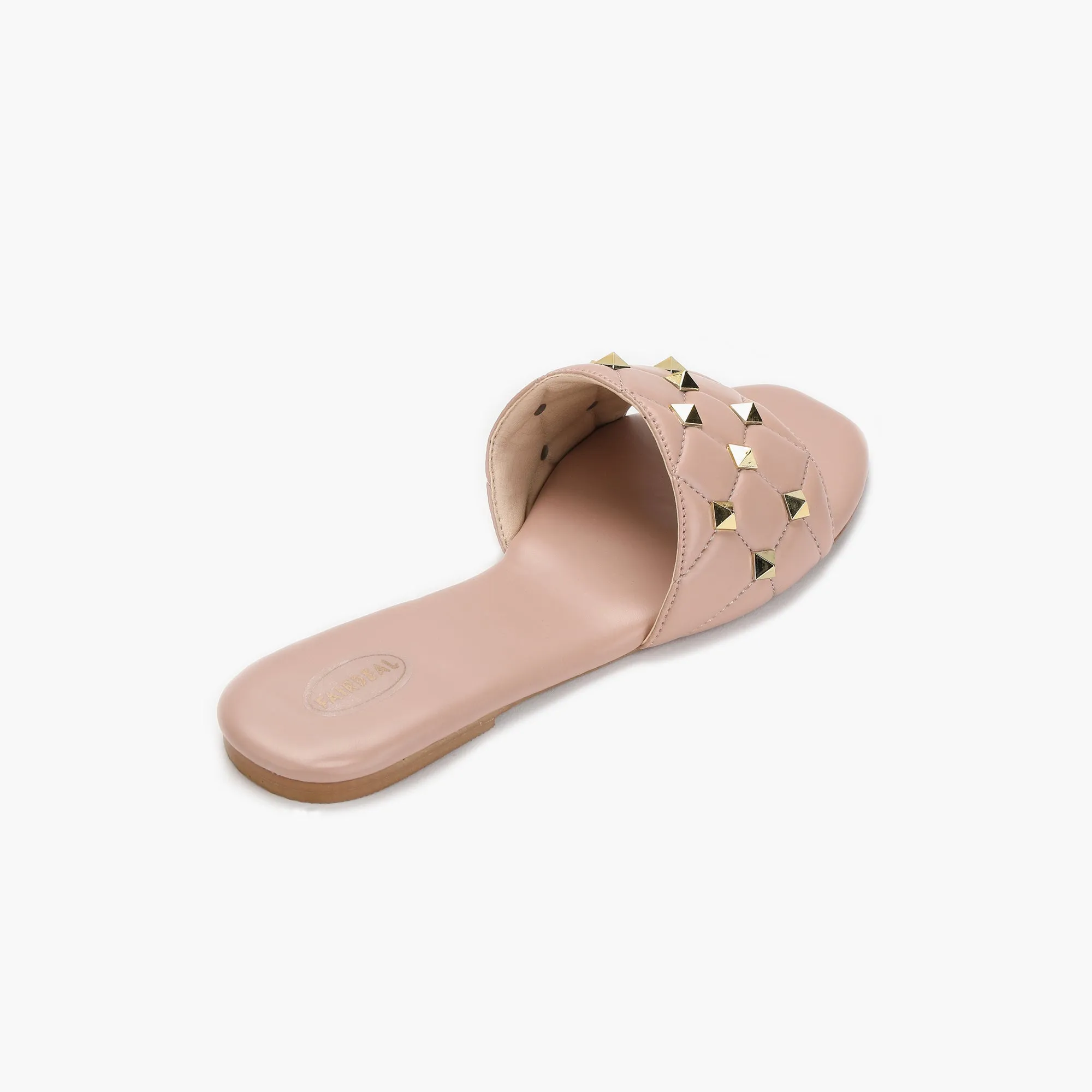 Quilted Studded Slides