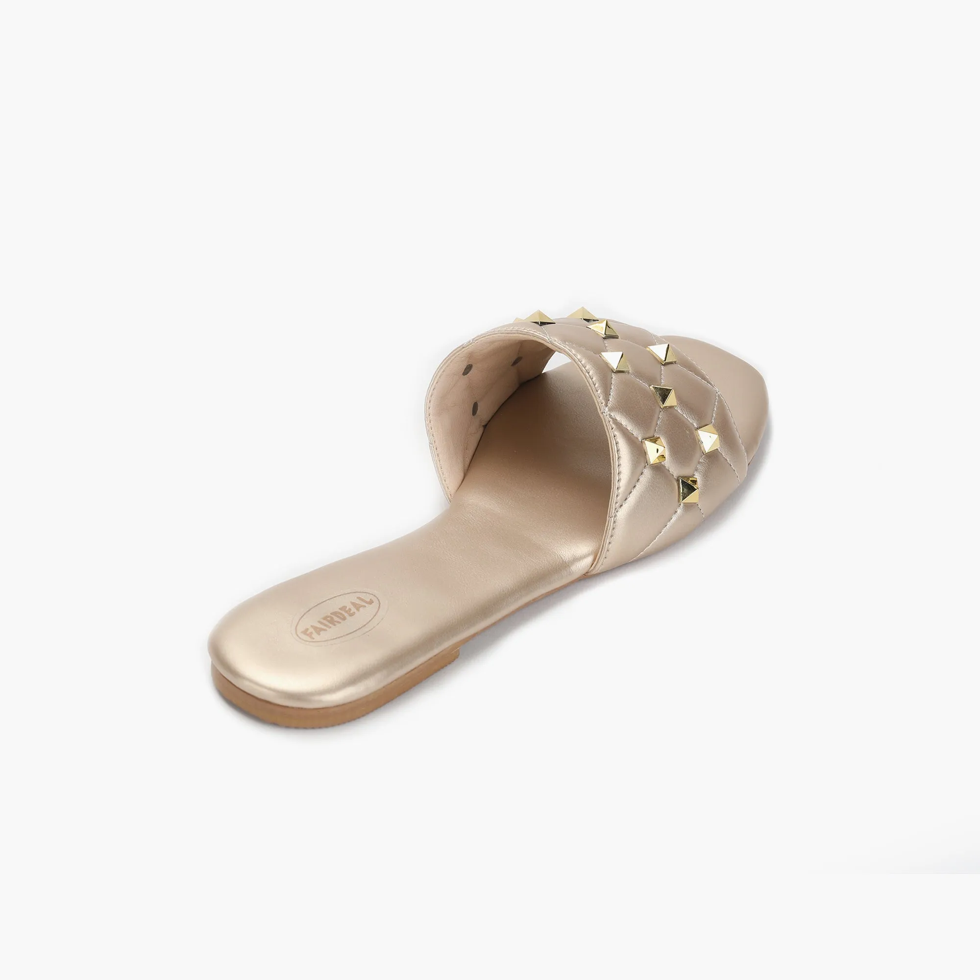 Quilted Studded Slides