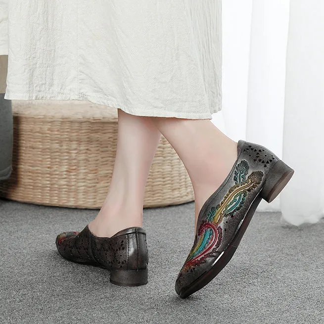 Retro Comfortable Soft Hollow-Out Flat Single Shoes