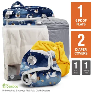 Retro Trial - Newborn Flats Cloth Diaper Bundle