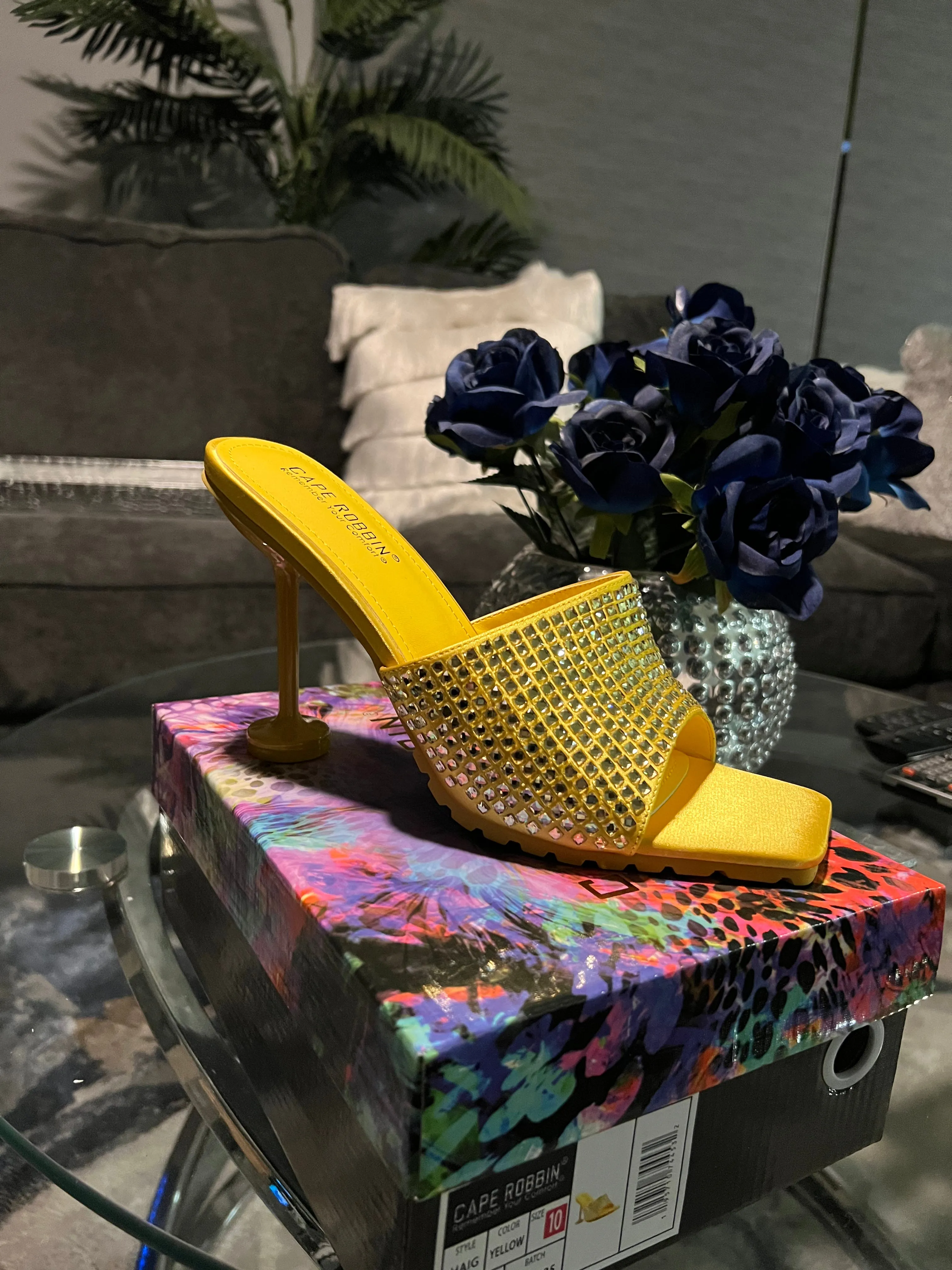Rhinestone Slip on Hills