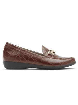 Rockport Aravon Womens Abbey Bit Loafer Brown Croco CI1064