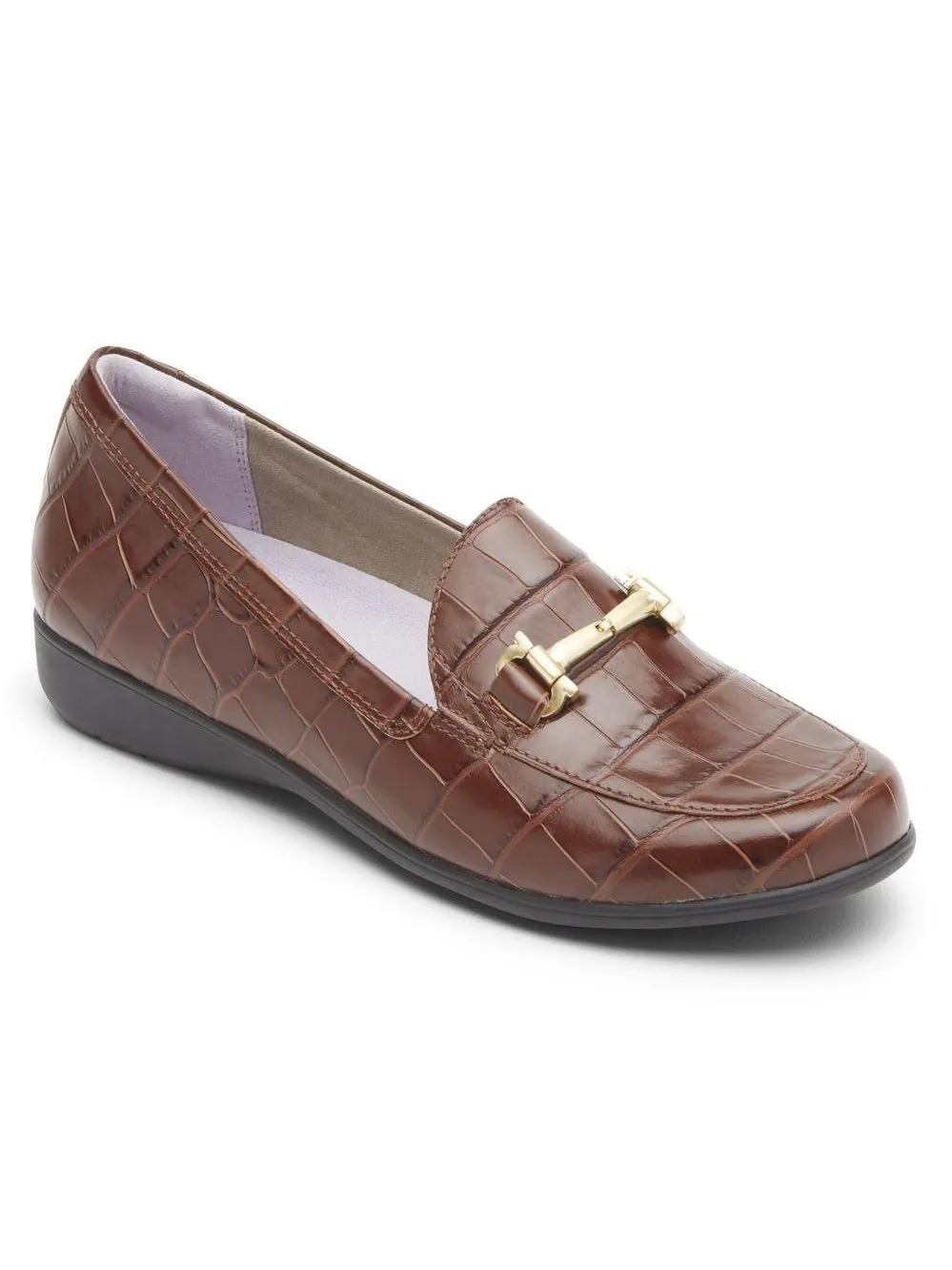 Rockport Aravon Womens Abbey Bit Loafer Brown Croco CI1064