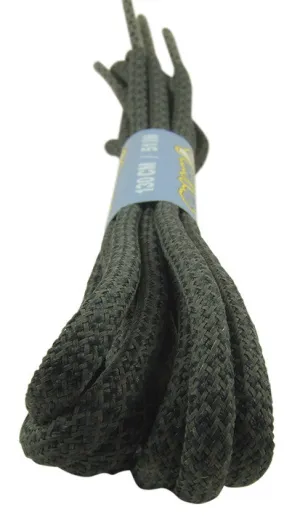 Rope Style Round Reflective Dark Grey Laces - 5mm wide