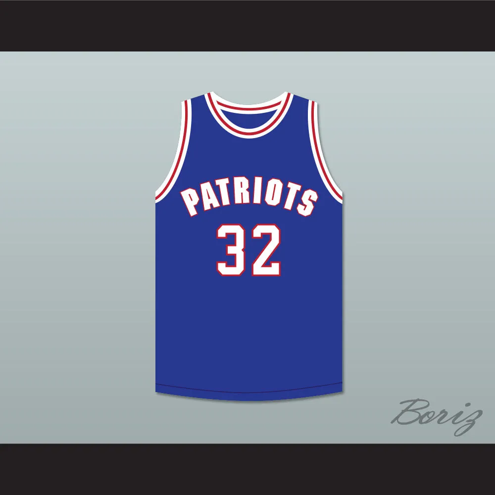 Roscoe 32 Will Foster High School Patriots Blue Basketball Jersey The Red Sneakers