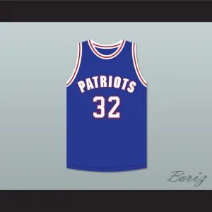 Roscoe 32 Will Foster High School Patriots Blue Basketball Jersey The Red Sneakers