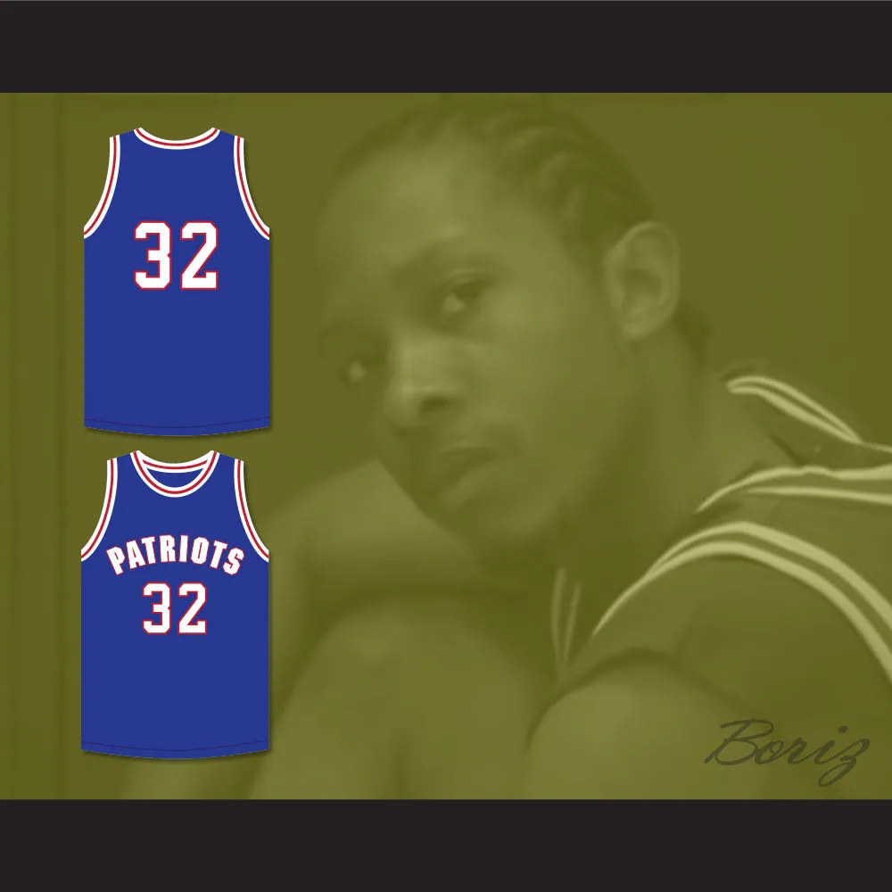 Roscoe 32 Will Foster High School Patriots Blue Basketball Jersey The Red Sneakers