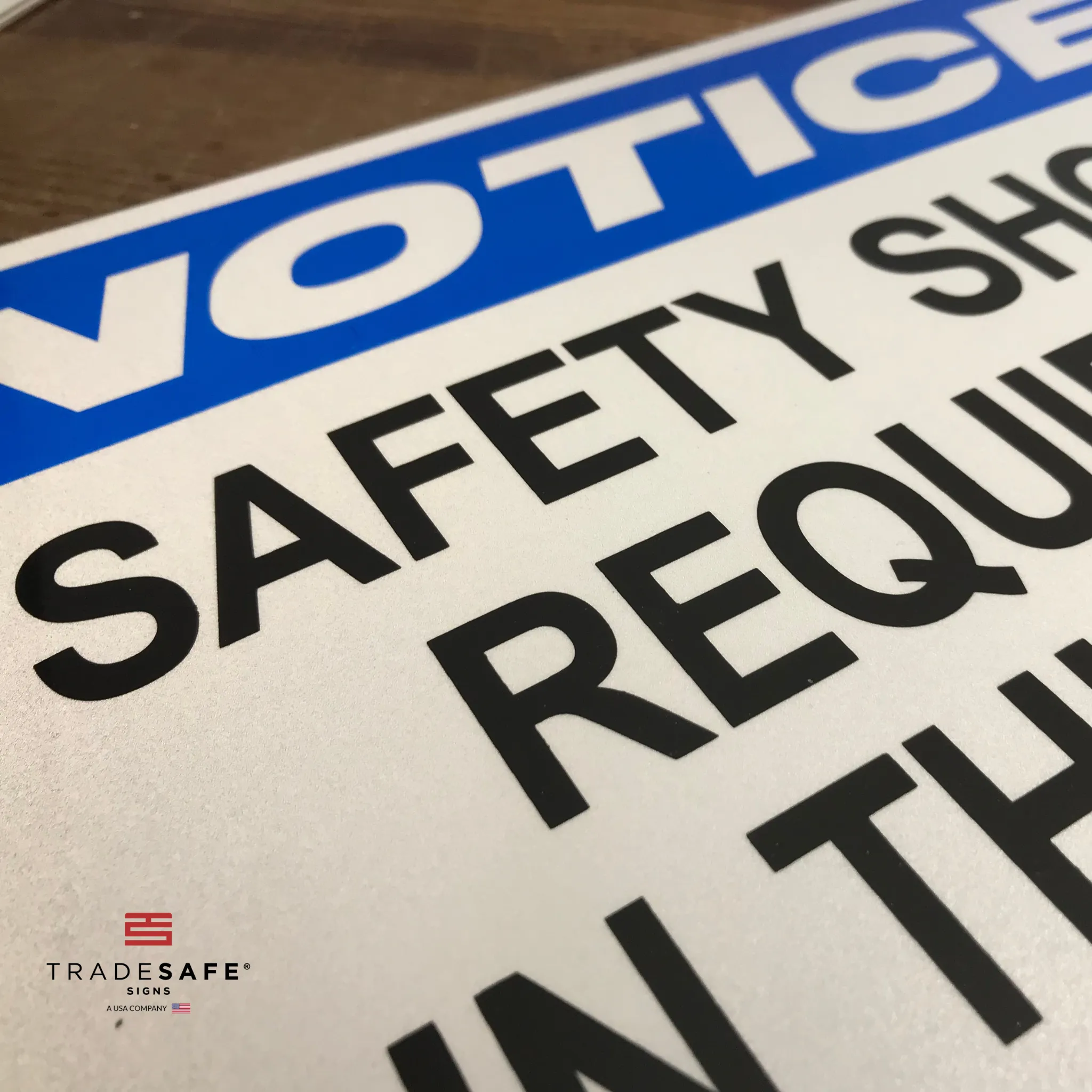Safety Shoes Required Aluminum Sign