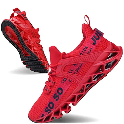 Shopify edit 2 test edit don't buy - Mens Running Shoes Non Slip Athletic Walking Blade Type Sneakers Red,US 10