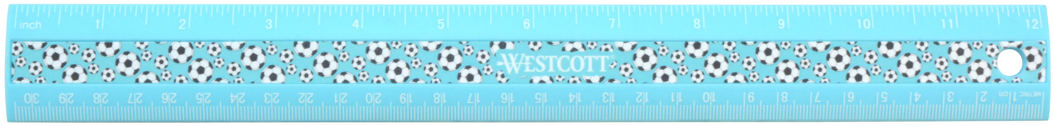 Soccer Ruler 12" Light Blue*