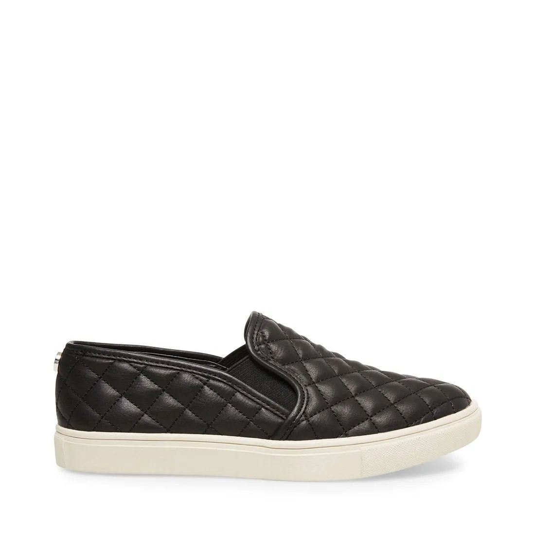 Steve Madden Ecentrcq Sporty Chic Quilted Slip-on Rounded Toe Sneakers Black