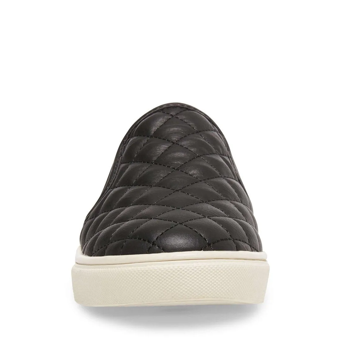 Steve Madden Ecentrcq Sporty Chic Quilted Slip-on Rounded Toe Sneakers Black