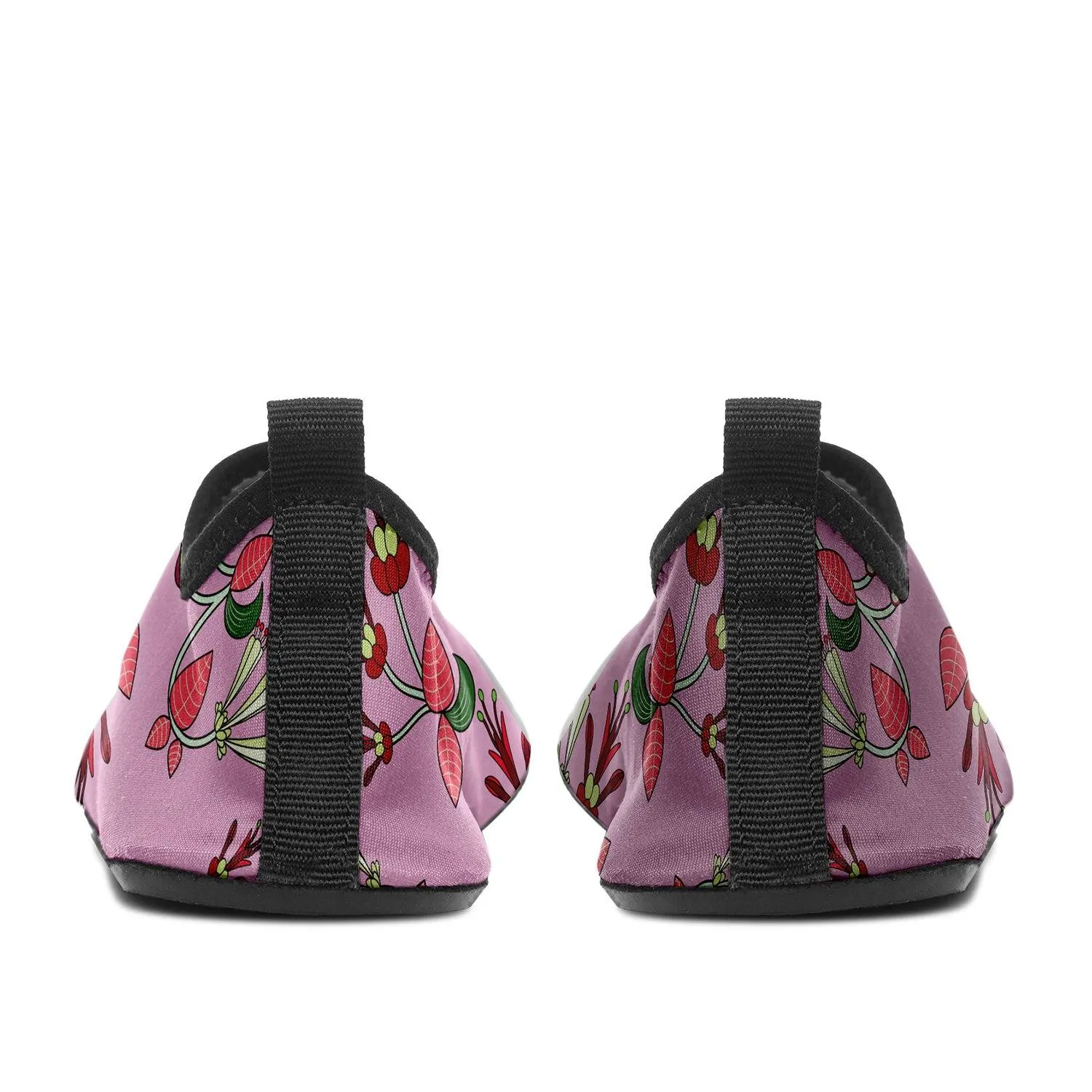 Strawberry Floral Kid's Sockamoccs Slip On Shoes