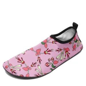 Strawberry Floral Kid's Sockamoccs Slip On Shoes