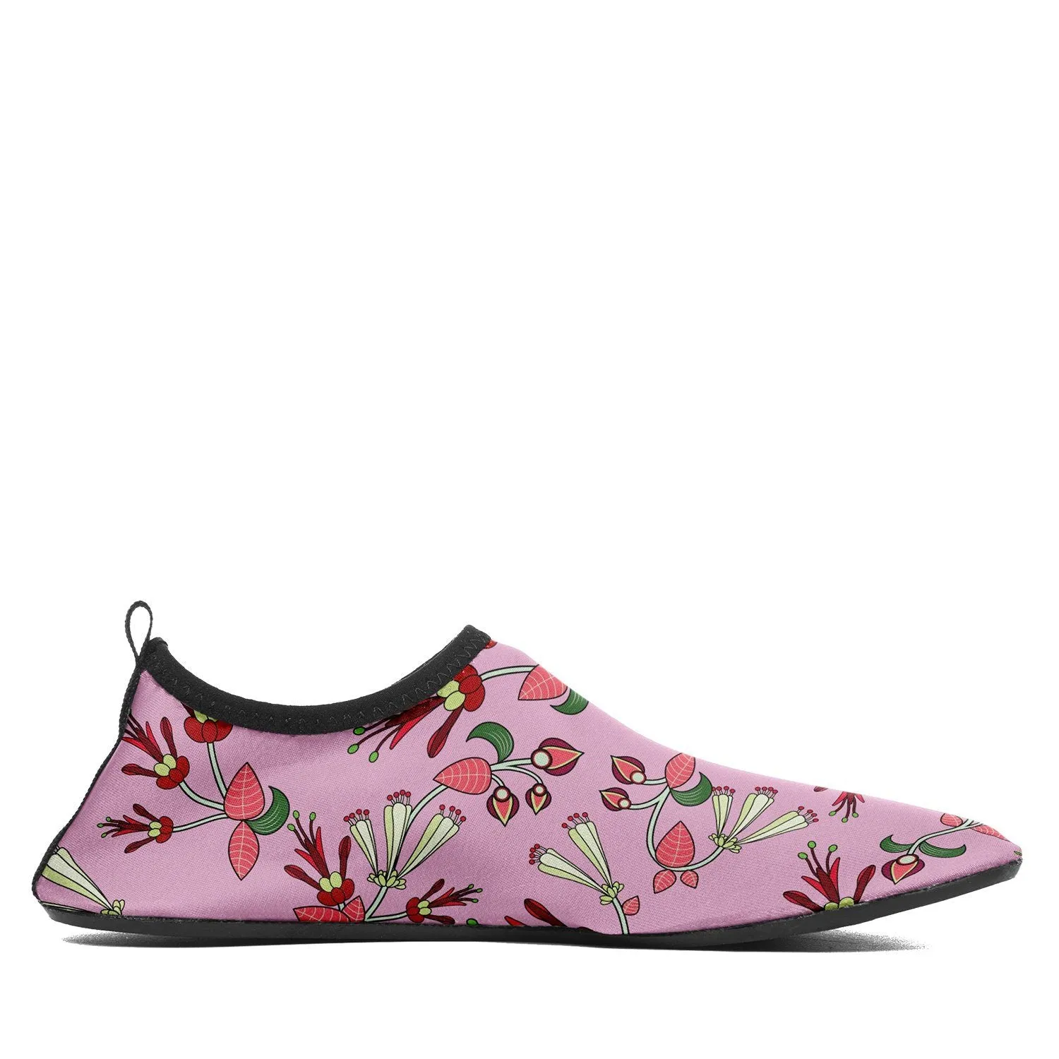 Strawberry Floral Kid's Sockamoccs Slip On Shoes