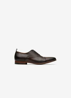 Textured Leather Oxford Chocolate