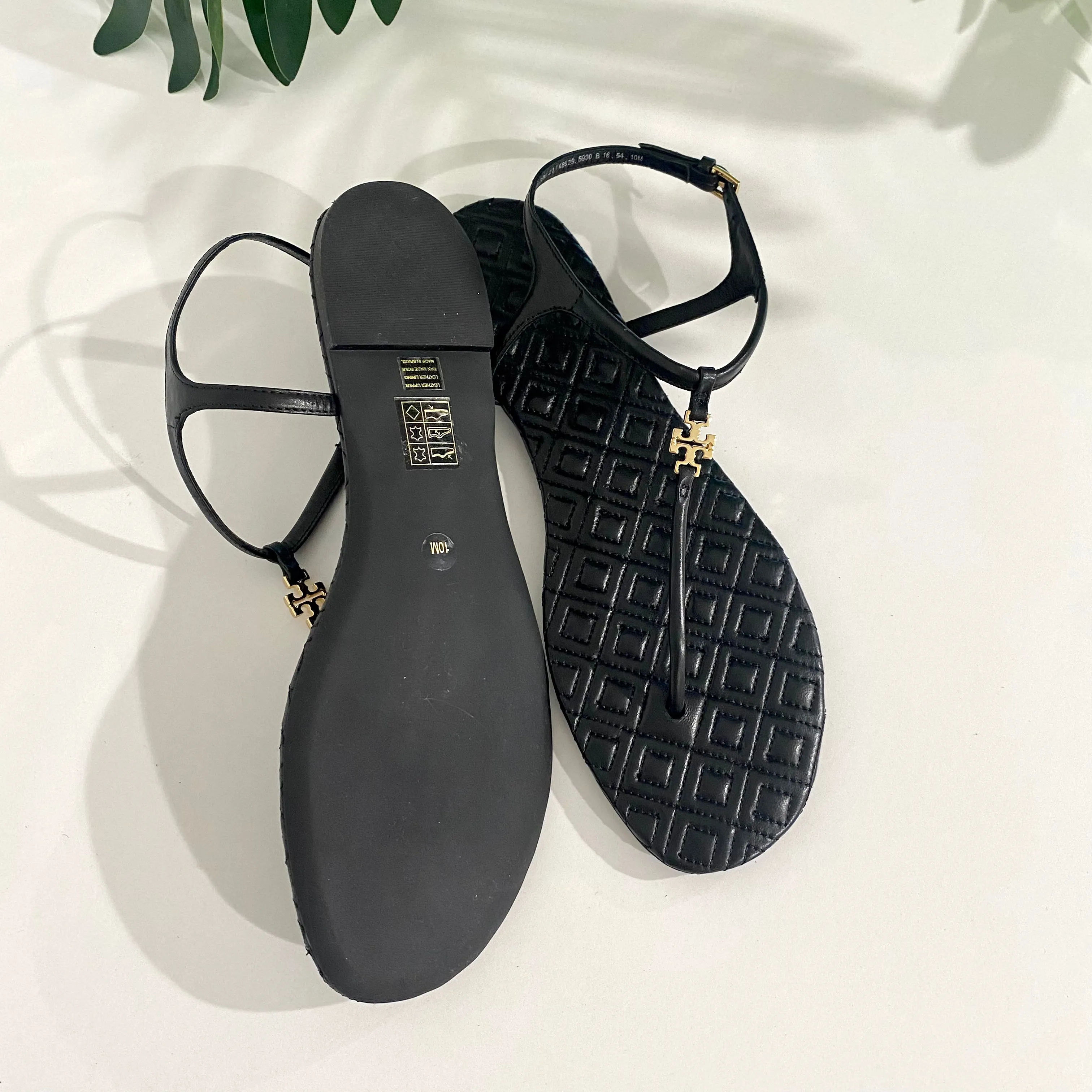 Tory Burch Black Marion Sandals