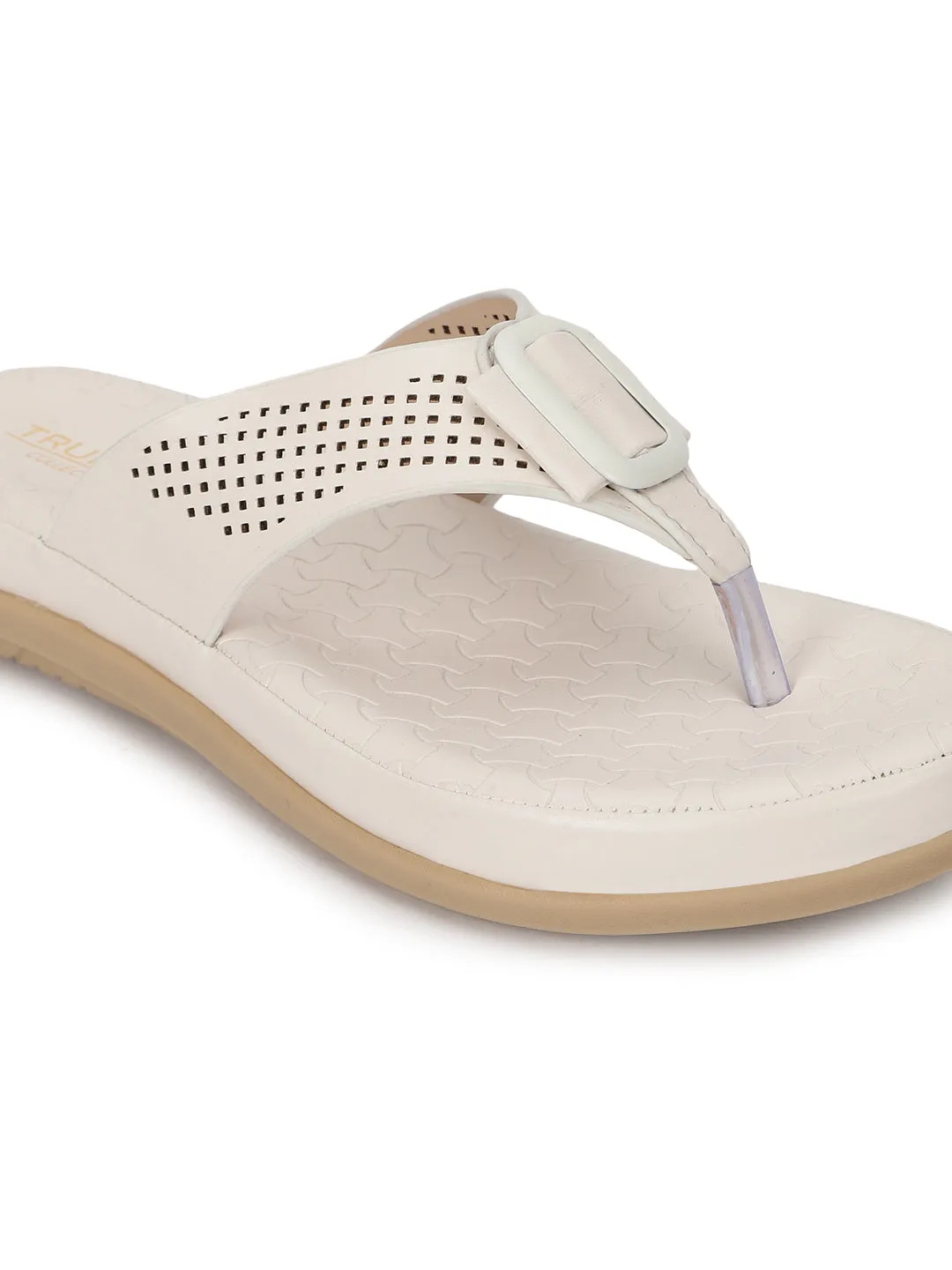 White PU Slip-On Flats (TC-ST-015-WHT)