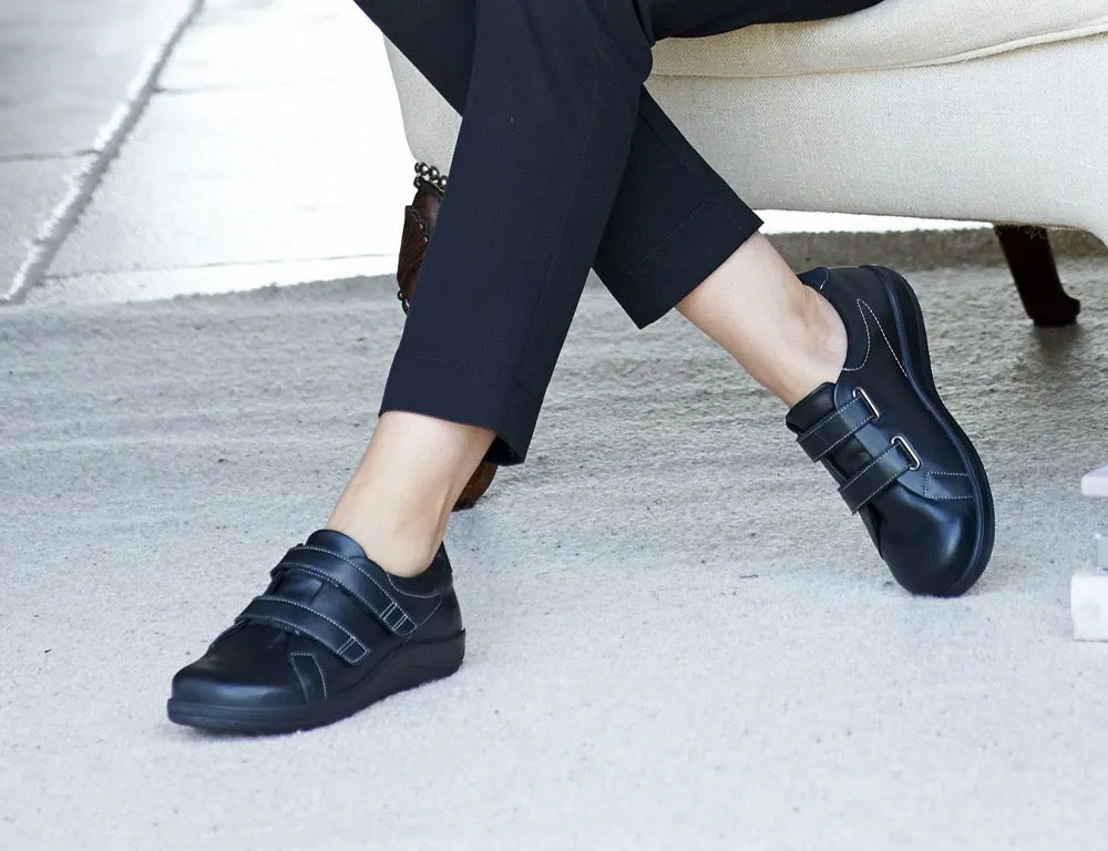Womens Adjustable Scott Black Shoes