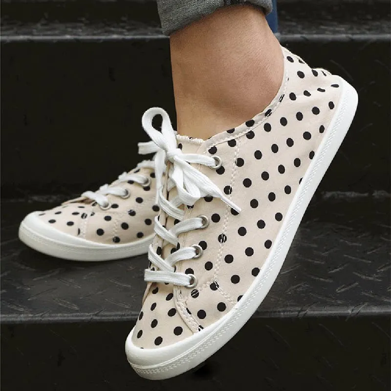 xiangtuibao Women Canvas Shoes Stripe Women Vulcanize Shoes Fashion Casual Shoe Womens Lace Up Flats Women Loafers Size 43 Zapatos Muje