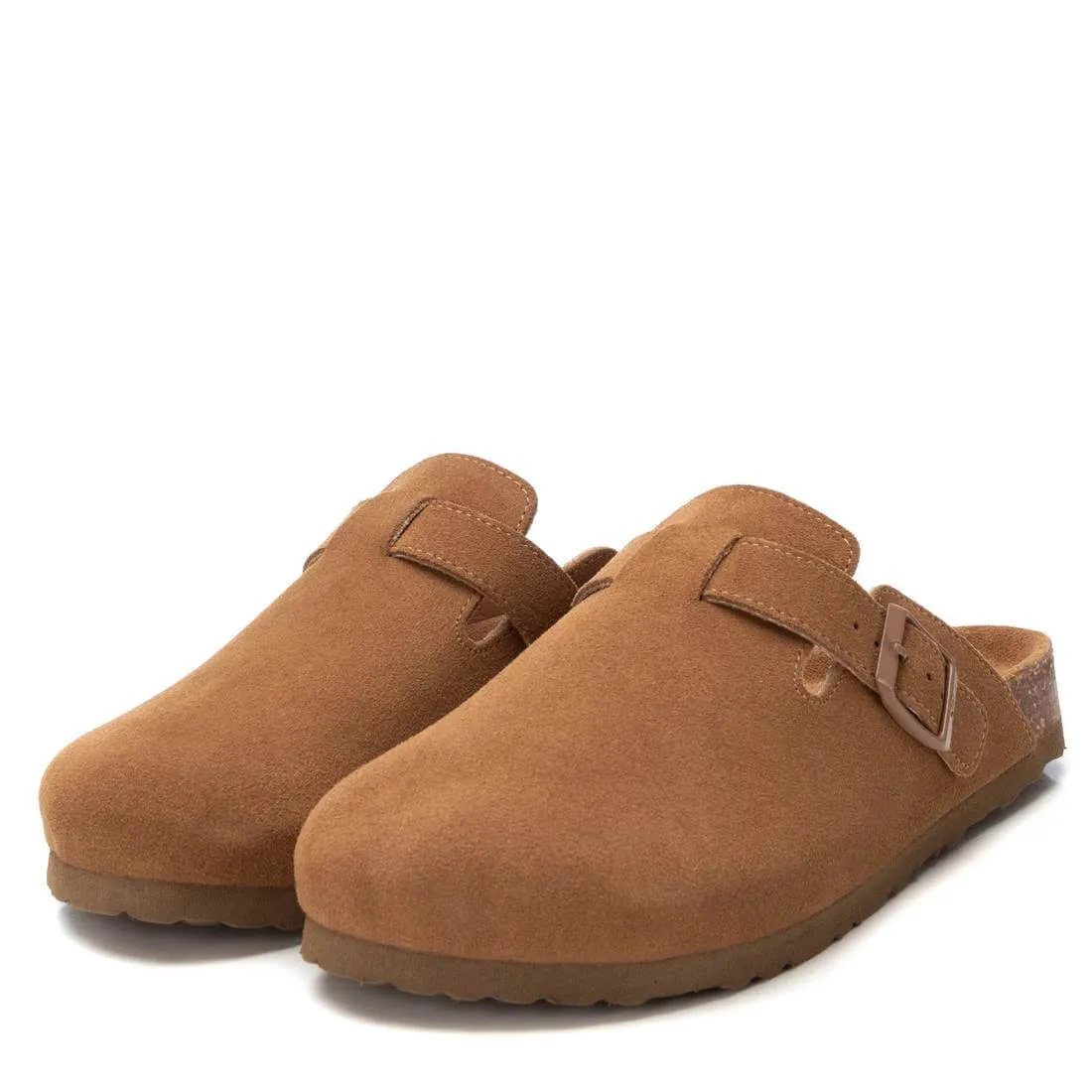 XTI Tan Suede Clog Shoes